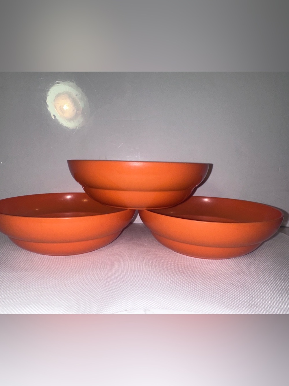 Tupperware Harvest Autumn Orange Vintage Cereal Bowls - Set of 3 155-60